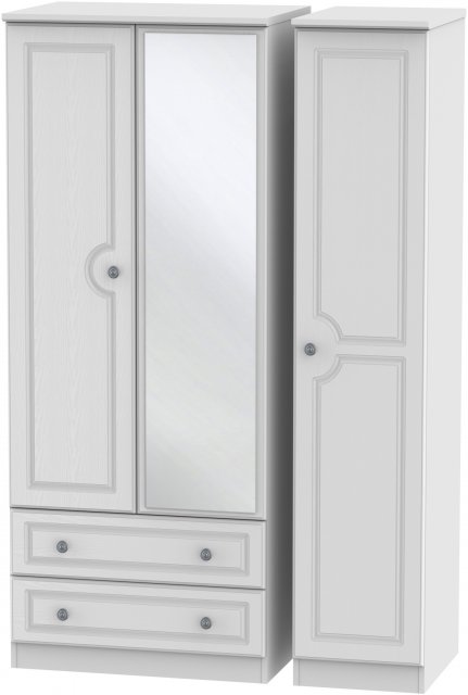 Welcome Bude Triple 2 Drawer Mirror Wardrobe