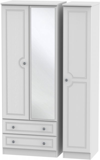 Welcome Bude Tall Triple 2 Drawer Mirror Wardrobe