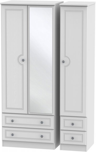 Welcome Bude Tall Triple 2 Drawer Mirror + Drawer Wardrobe