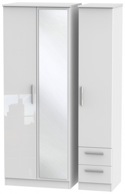 Welcome Infinity Tall Triple Mirror + Drawer Robe