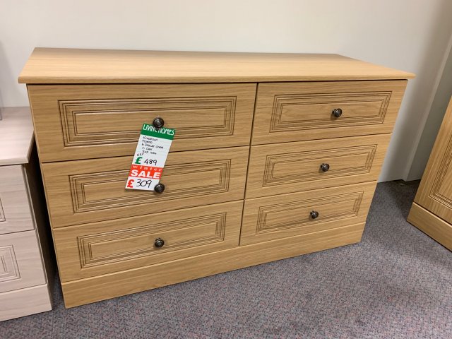 Clearance Kingstown Toledo 6 Drawer Chest Bedroom Furniture