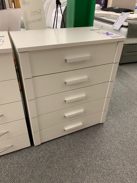 Clearance Rauch Rivera 5 Drawer Chest Bedroom Furniture