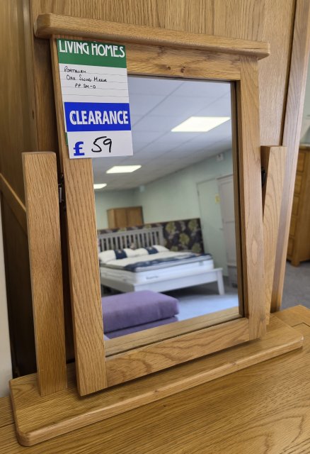 Clearance - Classic Portbury Swing Mirror Oak