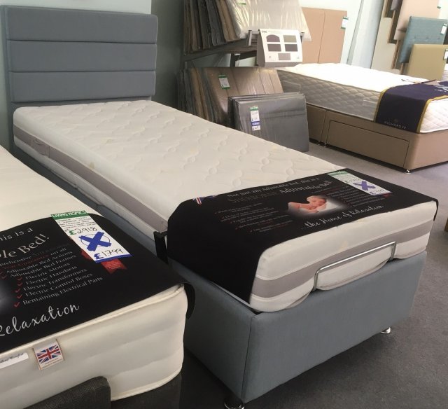 Clearance - Sherborne Hampton 3'0" (90cm) Single Adjustable Bed PLUS H/board