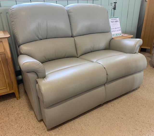 Clearance - Sherborne Nevada 2 Seater Fixed Sofa in Leather