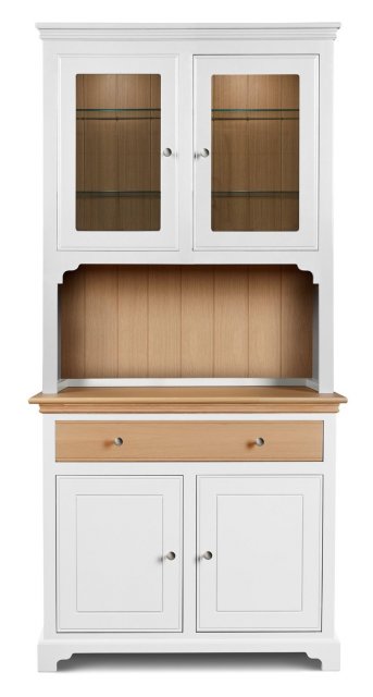 Hambledon Small Glazed Top Full Dresser - Painted Drawer