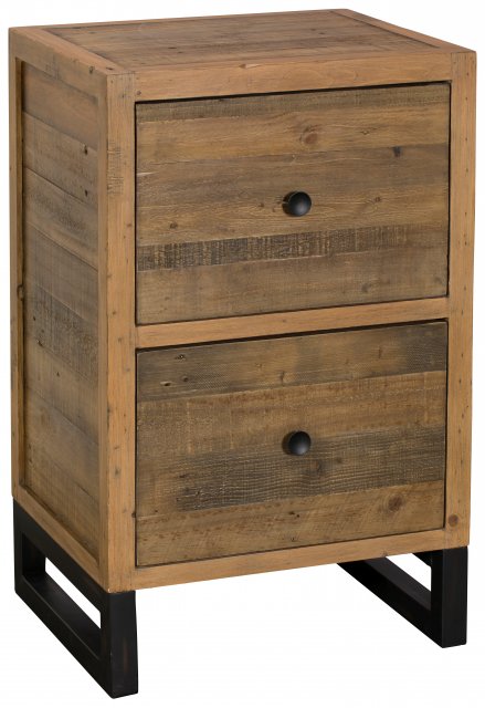 Nickel 2 Drawer Filing Cabinet