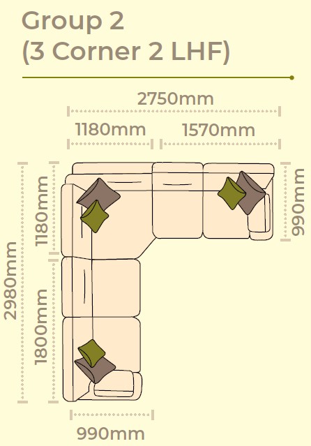 Alstons Aalto Corner Group 2 (3 Corner 2 LHF)