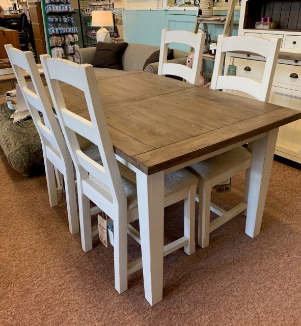Clearance - Baker Cotleigh 140-180cm Extending Table & 6 x Fabric Seat Chairs