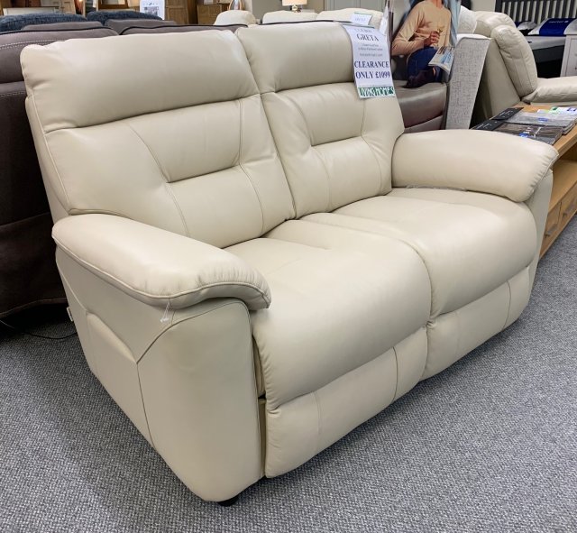Clearance - La-z-boy Greta 2 Seater Fixed Sofa in Leather