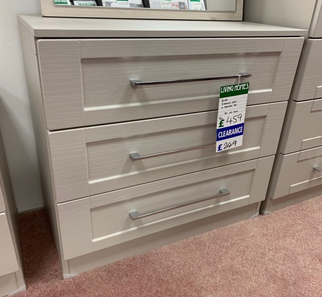 Clearance - Welcome Yoxter 3 Drawer Chest in Kashmere Ash