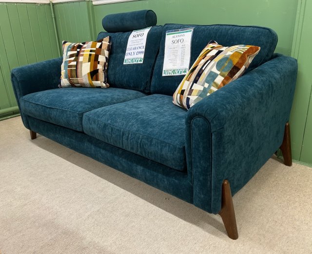 Clearance - Alstons Sofo 3 Seater Sofa with Headrest