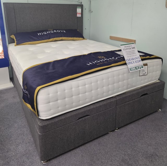 Clearance - Highgrove Clover 2000 150cm King Ottoman Set + HB