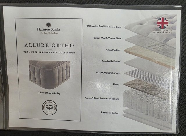 Clearance - Harrison Allure Ortho 4'6" Double Mattress