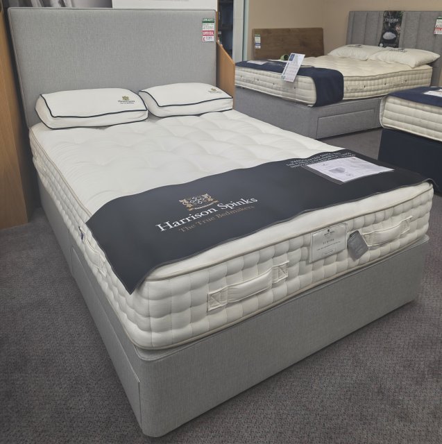 Clearance - Harrison Europa 4'6" Double 2 Drawer Divan Set + Headboard