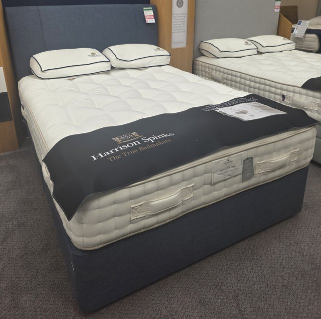 Clearance - Harrison Iona Ortho 4'6" Double 4 Drawer Divan set + Headboard