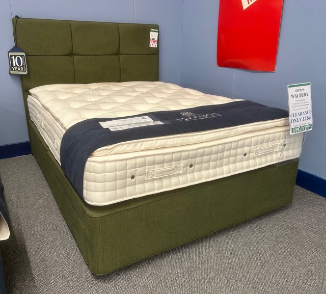 Clearance - Hypnos Walbury 5'0" (150cm) Kingsize 2 Drw F/E Divan Set + Fiona Headboard