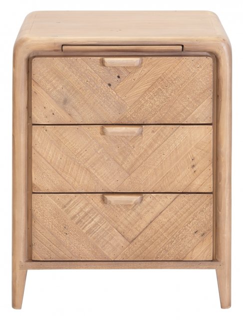 Aurora Large 3 Drawer Bedside Table
