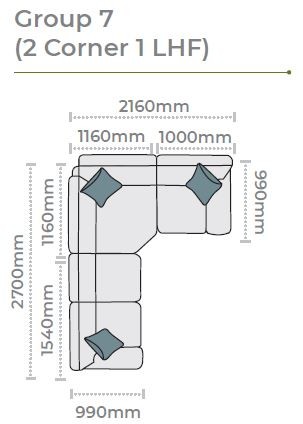 Alstons Memphis Corner Group 7 (2 Corner 1 LHF)