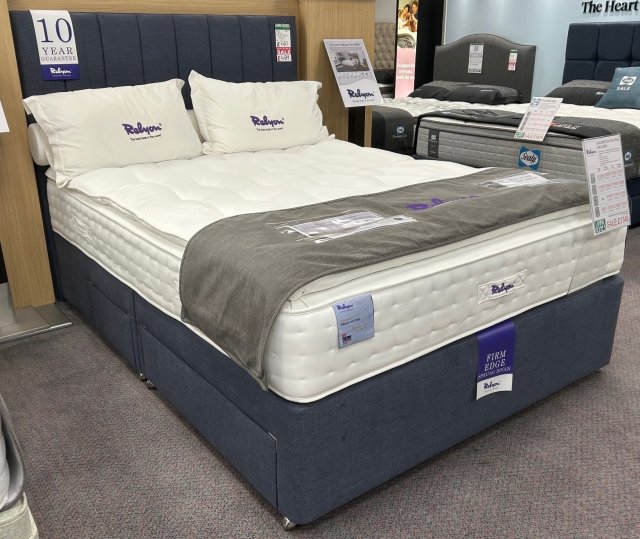 Clearance - Relyon Ullswater 2900 5'0' (150cm) Firm Edge 2+2 Drawer Divan Set + Baronial H/B
