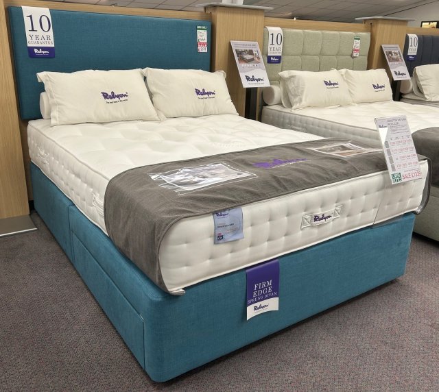 Clearance - Relyon Coniston 2200 5'0' (150cm) 2 Drawer Divan Set PLUS Modern Headboard