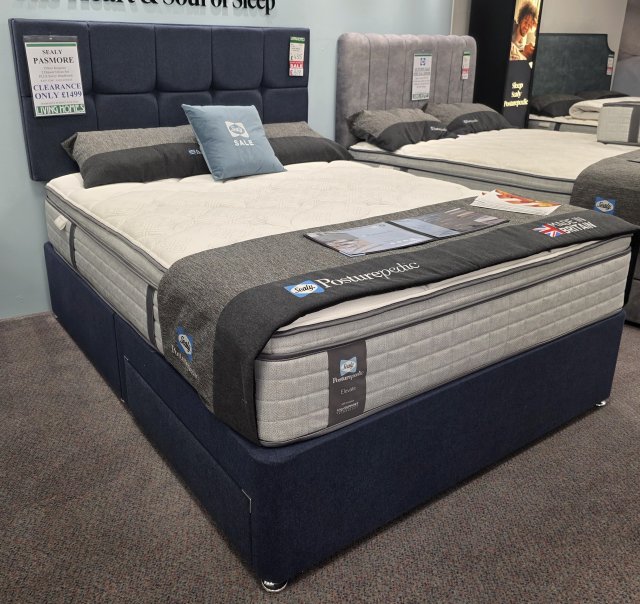 Clearance - Sealy 5'0' (150cm) Passmore 2 Drawer Set + Headboard