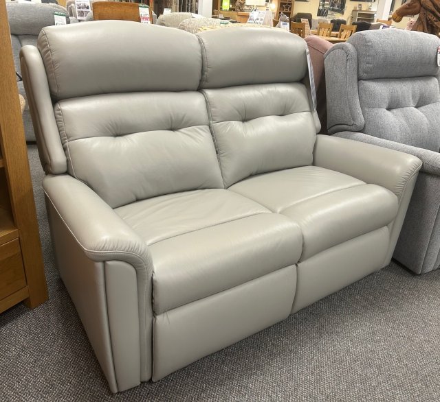 Clearance - Sherborne Roma 2 Seater Fixed Sofa in Leather