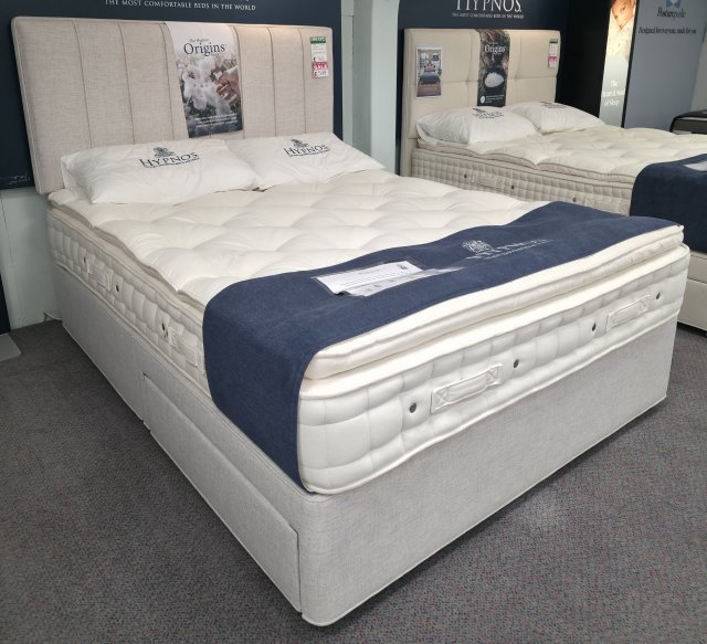 Clearance - Hypnos Alvescot 5'0" (150cm) Kingsize 2 Drawer Divan Set + Headboard