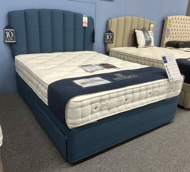 Clearance - Hypnos Clevedon 5'0" (150cm) Kingsize 2 Drw F/E Divan Set + Beatrice Headboard