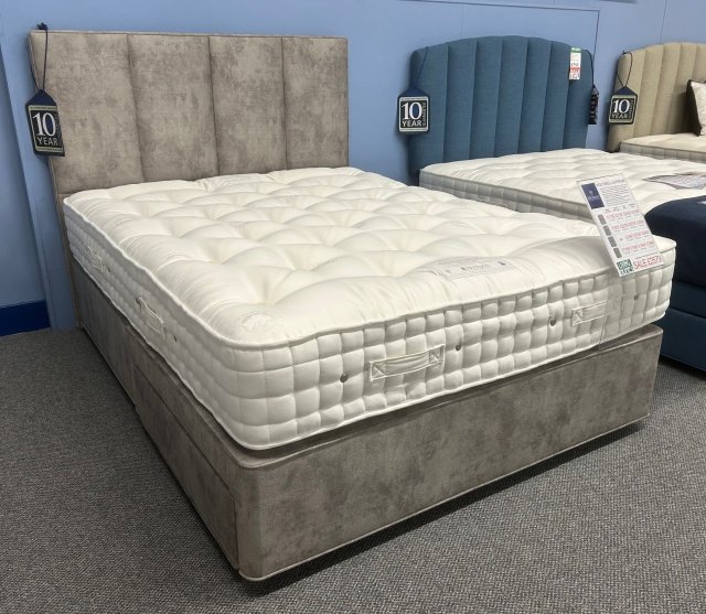 Clearance - Hypnos Holywell 5'0" (150cm) Kingsize 2 Drw F/E Divan Set + Francesca Headboard