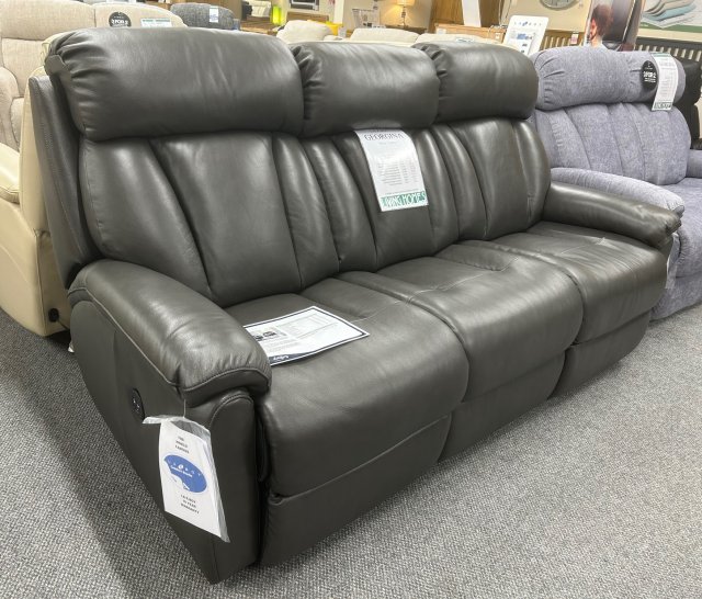 Clearance - La-z-Boy Georgina 3 Seater Power Sofa & Handle Recliner Chair in Dolce Leather