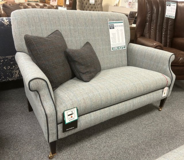 Clearance - Tetrad Bowmore Compact 2 Seater Sofa & Armchair in Harris Tweed with Leather Piping