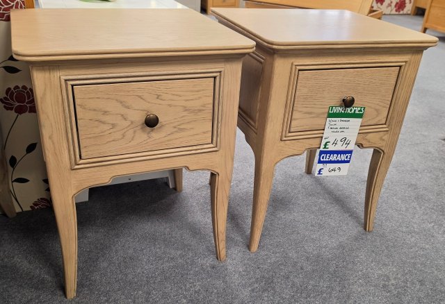 Clearance - Willis Gambier Toulon 1 Drawer Bedsides (PAIR)
