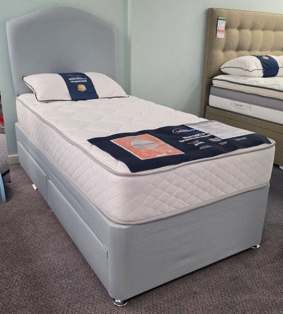 Clearance - Silentnight Lume 800 3' 90cm 2 Drawer Set PLUS Headboard