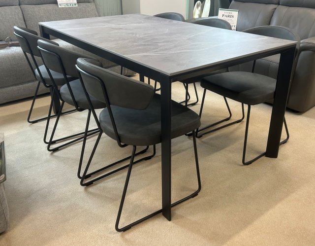 Clearance - Classic Monaco Fixed-Top Dining Table & 6 Chairs