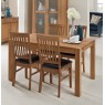 Regis Oak 140x90cm Dining Table & 4 PU Chairs