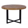 Baker Nickel 120cm Round Fixed-Top Dining Table