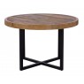 Nickel 120cm Round Fixed-Top Dining Table