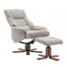 Florida Relaxer Chair & Footstool (Wheat/Autumn Oak)