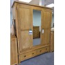 Clearance - Classic Portbury Triple Robe Oak