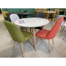 Clearance - Portofino Circular Table & 4 Chairs in Mixed Colours
