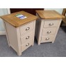 Clearance - Classic Portbury Bedside Chest in Stone (Pair)