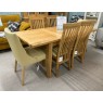 Clearance - Andrena Elements 122-175cm Extending Table, 4 x Slat-back Chairs & 2 x Upholstered Chair