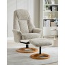Aruba Relaxer Chair & Footstool (Frost)