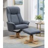 Hawaii Relaxer Chair & Footstool (Petrol Blue)