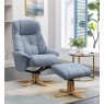 Dubai Relaxer Chair & Footstool (Marine)