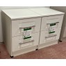 Clearance - Welcome Yoxter 2 Drawer Locker in White (Pair)